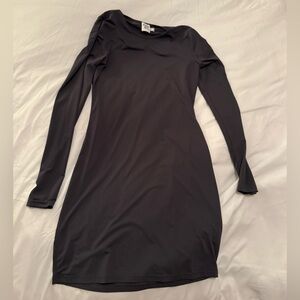 Grey Long Sleeve Dress- Princess Polly